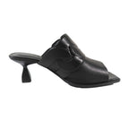 Hermes Hanna 95 Chene Gourmet Motif Leather Sandals Shoes Black — view 2