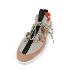 Hermes Duel Low Cut Sneakers Suede Leather Lace Up Shoes Gray Pink — view 4