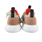 Hermes Duel Low Cut Sneakers Suede Leather Lace Up Shoes Gray Pink — view 5