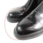 Hermes Side Gore Short Boots Chelsea Calfskin Leather Shoes 44 Black — view 6