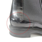 Hermes Side Gore Short Boots Chelsea Calfskin Leather Shoes 44 Black — view 7