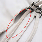 Bottega Veneta Drawstring Shoulder Bag Leather Fringe Purse White Vintage — view 9