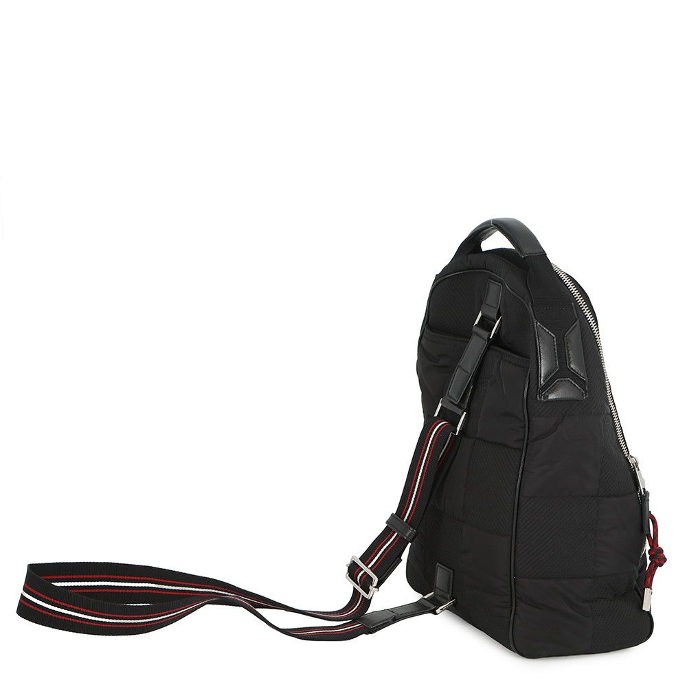 Dior Homme Belt Bag Block Check Nylon Black — view 2