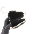 Saint Laurent Paris Chain Shoulder Bag Love Box Croco Embossed Leather Black — view 5