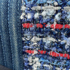 Chanel Chain Shoulder Bag CC Logo Bow Denim Tweed — view 8