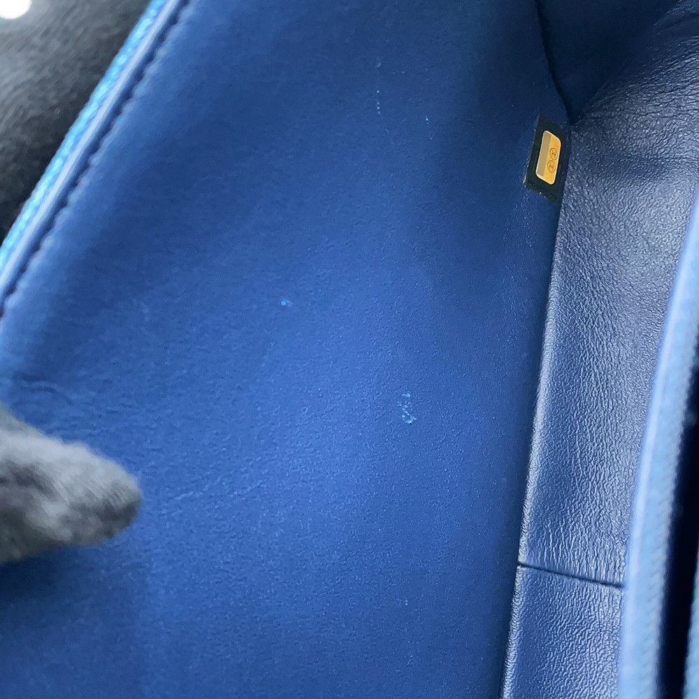 Chanel Chain Shoulder Bag CC Logo Bow Denim Tweed — view 9