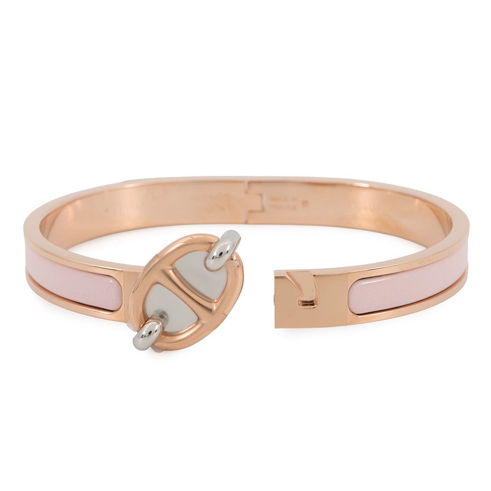 Hermes Bracelet Chaine D'ancre Mini Click PM Rose Canda Pink Gold — view 5