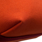 Hermes Handbag Bride-a-Brac PM Pavillon Orange Fu Silver Canvas Pouch — view 6