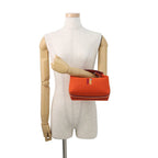 Hermes Handbag Bride-a-Brac PM Pavillon Orange Fu Silver Canvas Pouch — view 4