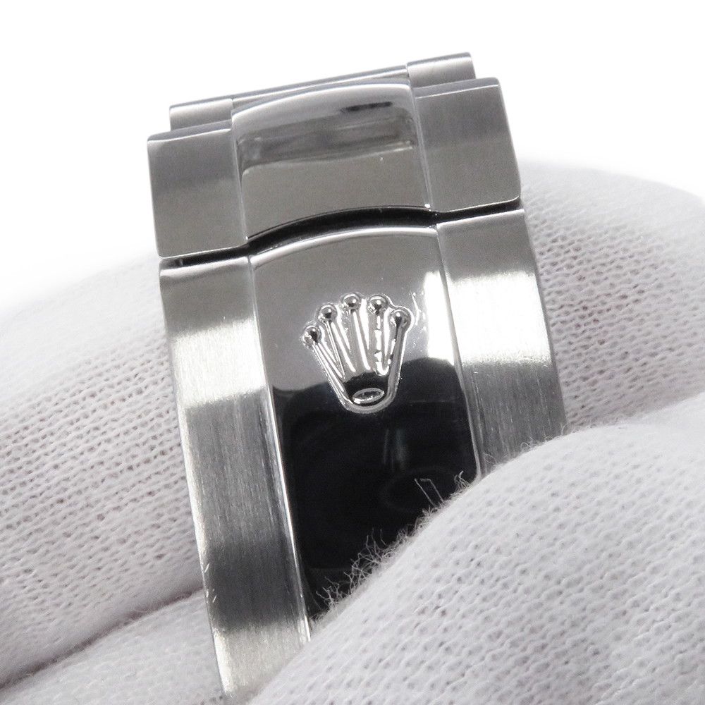 Rolex Oyster Perpetual Date Number SS 18k White Gold Combination Watch Black — view 8