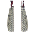 Gucci Sherry Line Vintage Navy GG Supreme Canvas Leather Tote — view 8