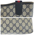 Gucci Sherry Line Vintage Navy GG Supreme Canvas Leather Tote — view 6