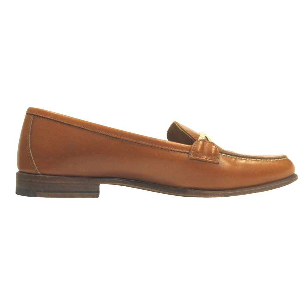 Hermes Chaine D'ancre Loafers Leather Shoes 36.5 Brown — view 3
