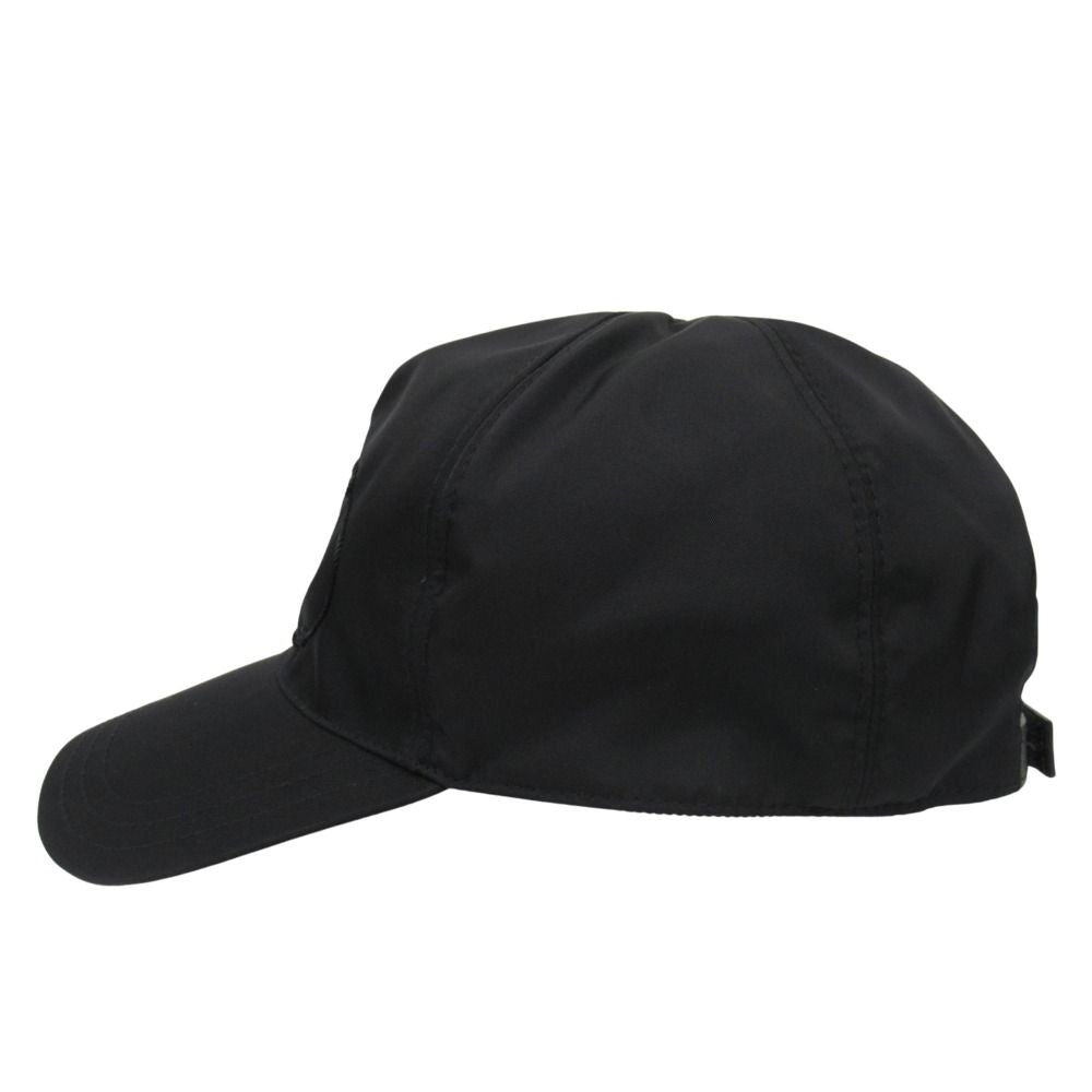 Prada Tessuto Nylon Baseball Cap Hat Logo Embroidery L Black — view 2