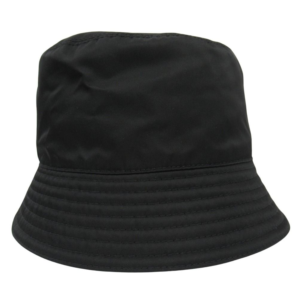 Prada Re-Nylon Bucket Hat Triangle Logo Nylon S Black — view 3