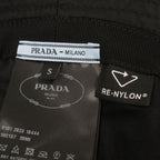Prada Re-Nylon Bucket Hat Triangle Logo Nylon S Black — view 5
