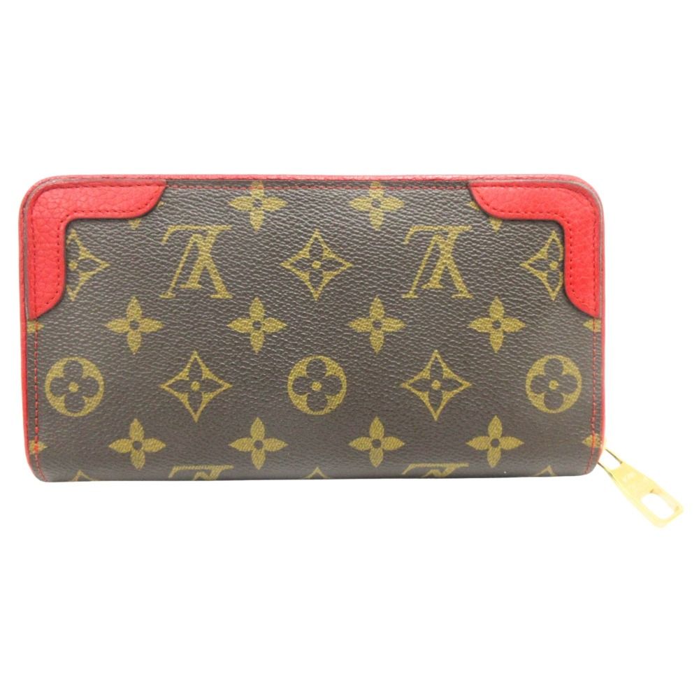 Louis Vuitton Monogram Zippy Wallet Retilo Zip Around Brown — view 2