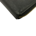 Prada Saffiano Leather Coin Purse Wallet Compact Black Gold — view 4