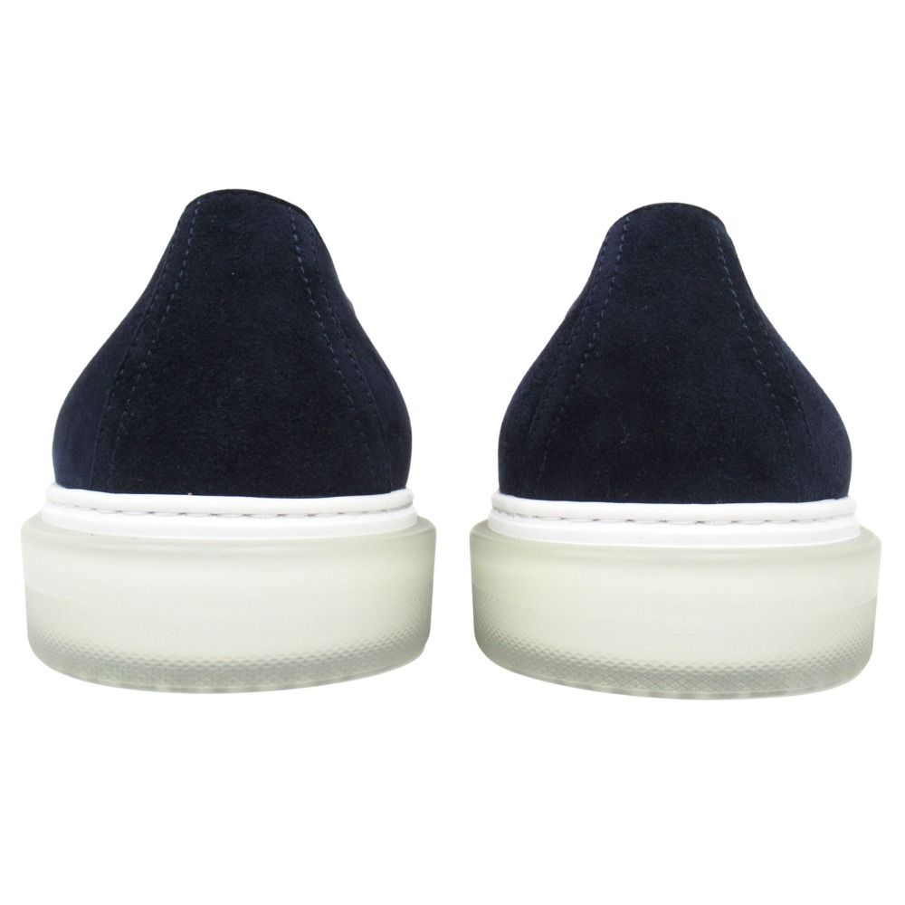 Hermes Eveil Sneakers Shoes Suede Leather 40 Navy — view 4