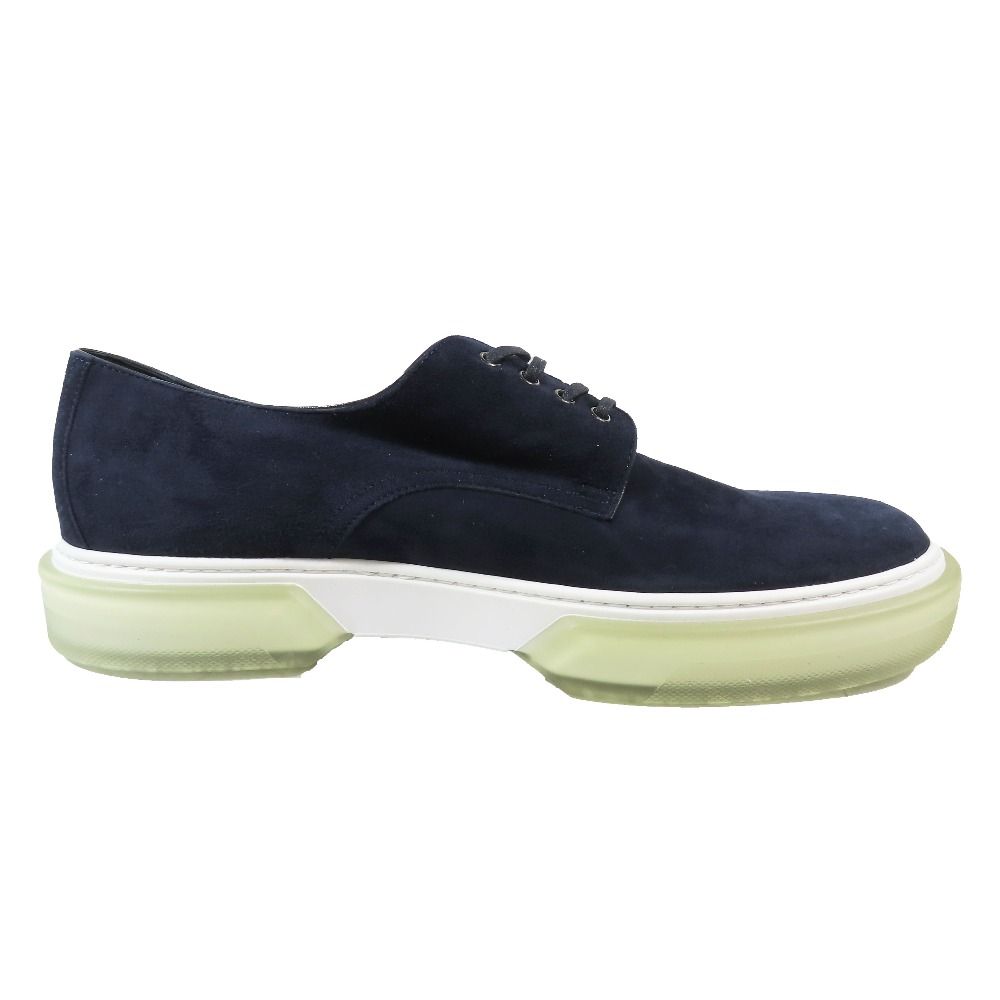 Hermes Eveil Sneakers Low Cut Suede Leather Shoes 41 Navy — view 2