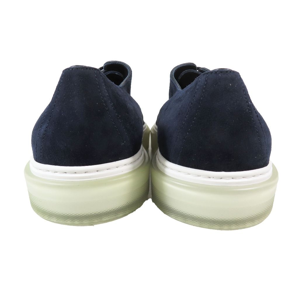 Hermes Eveil Sneakers Low Cut Suede Leather Shoes 41 Navy — view 5