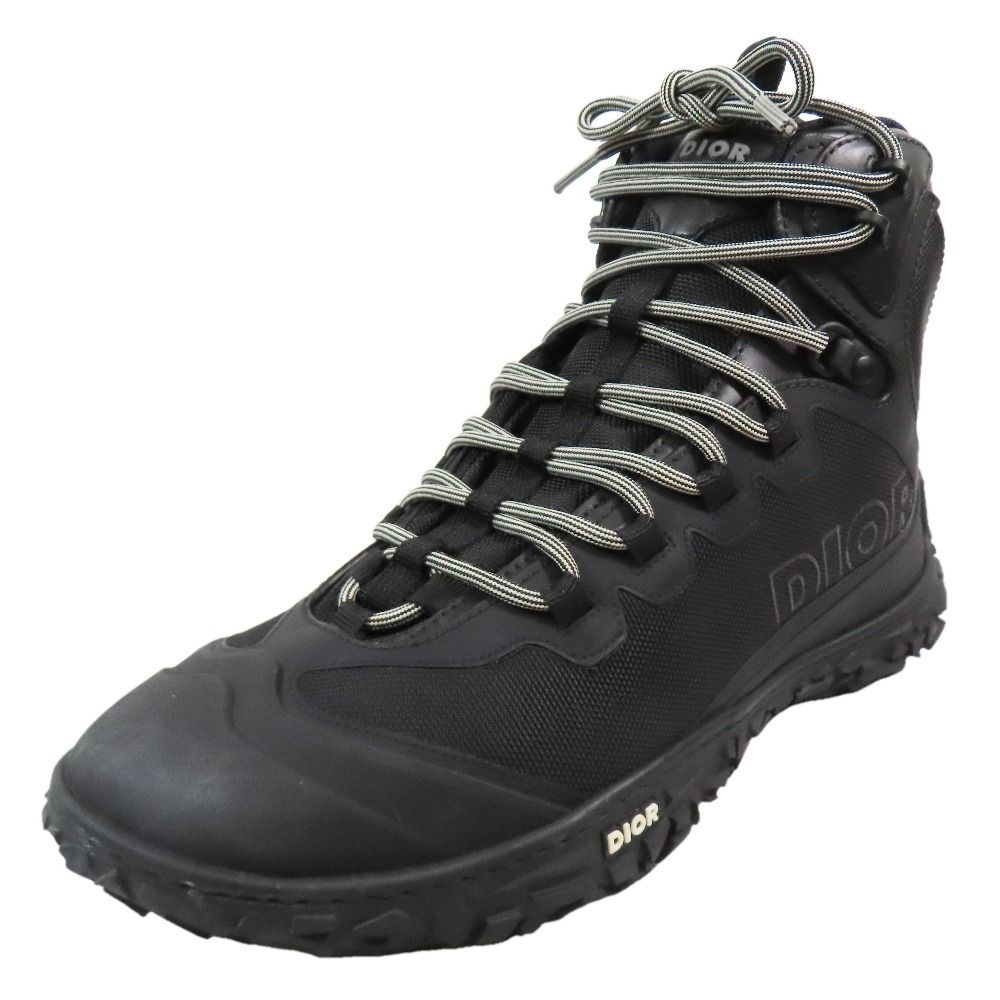 Dior Izon Hiking Boots Sneakers Lace Up Logo Shoes Mesh Rubber Black — view 2