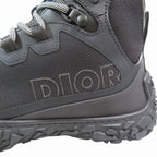 Dior Izon Hiking Boots Sneakers Lace Up Logo Shoes Mesh Rubber Black — view 6