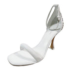 Louis Vuitton Sparkle Line Sandals Ankle Strap High Heels Shoes Logo Leather — view 2