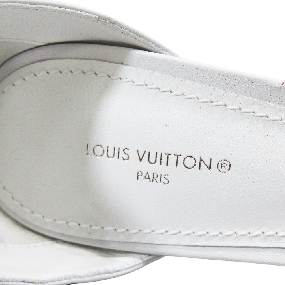 Louis Vuitton Sparkle Line Sandals Ankle Strap High Heels Shoes Logo Leather — view 8