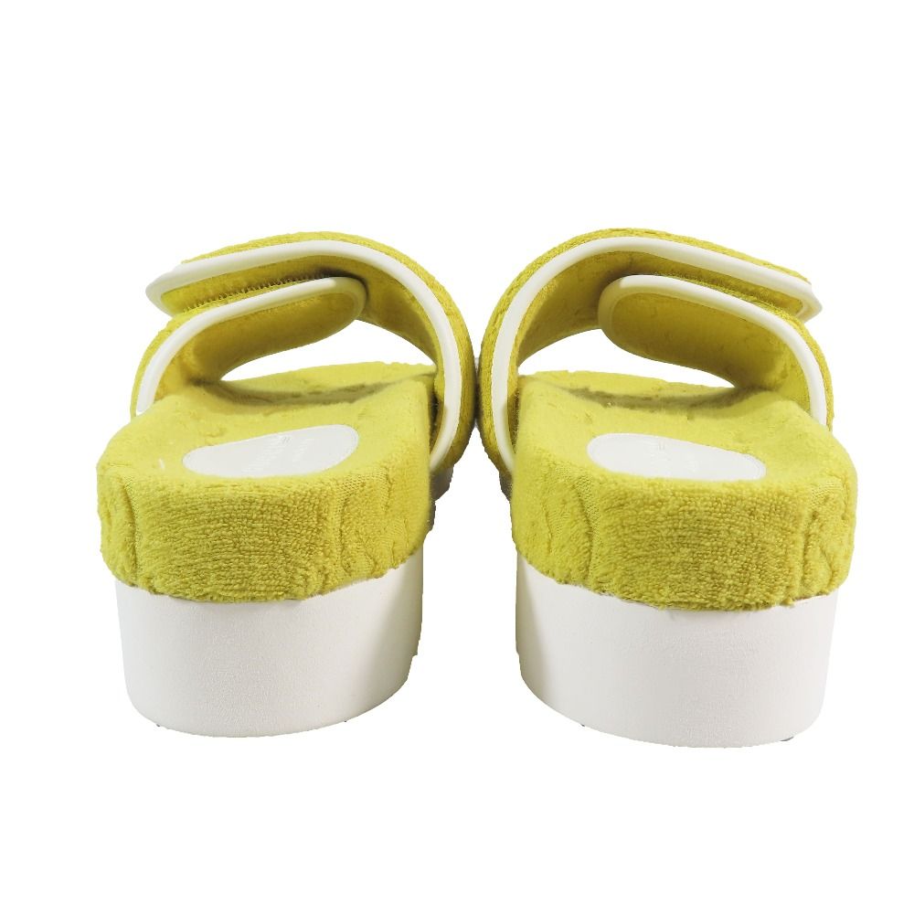Gucci Adidas GG All Over Pattern Trefoil Logo Platform Sandals Shoes Yellow — view 5