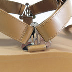 Hermes Enid Thick Sole Sandals Shoes Platform Diamant Buckle Brown — view 7