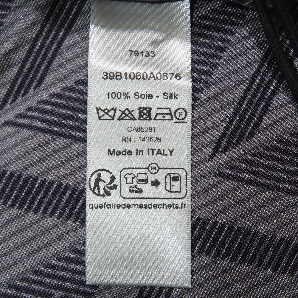 Dior CD Diamond Logo All Over Pattern Shawl Silk 100% Gray Navy Scarf — view 5