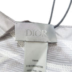 Dior CD Diamond Logo All Pattern Shawl Silk 100% Gray Scarf — view 4