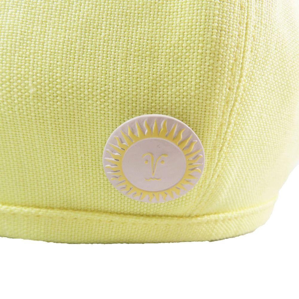 Hermes Gabrielle Beret Linen Hat Cap Yellow 57 cm Handbag — view 4