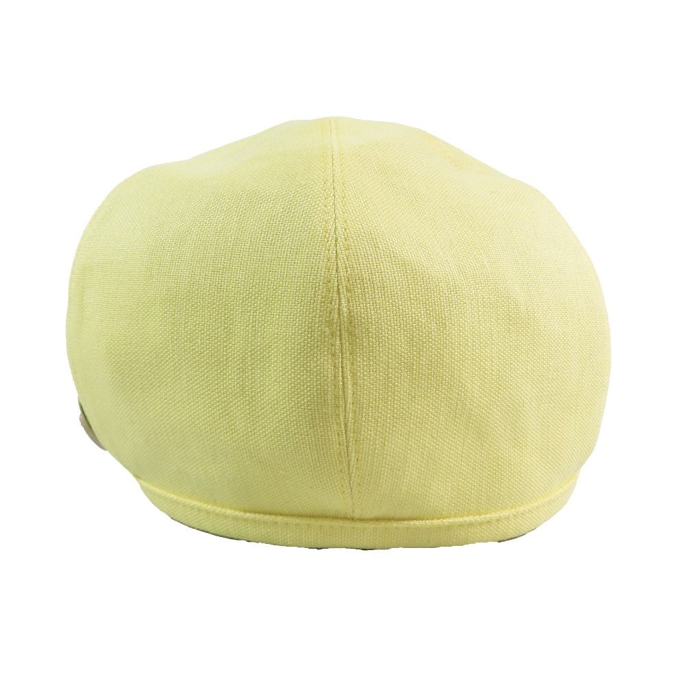 Hermes Gabrielle Beret Linen Hat Cap Yellow 57 cm Handbag — view 2