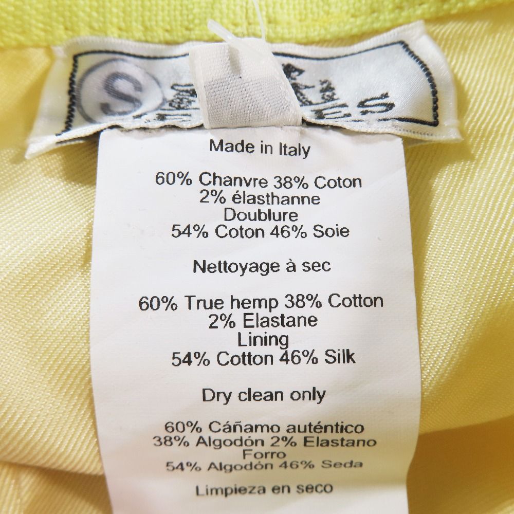 Hermes Gabrielle Beret Linen Hat Cap Yellow 57 cm Handbag — view 7