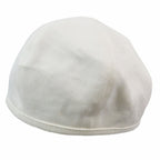 Hermes Beret Cap Hat One Point Sun Motif Hemp Cotton 57 White — view 2