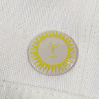 Hermes Beret Cap Hat One Point Sun Motif Hemp Cotton 57 White — view 5