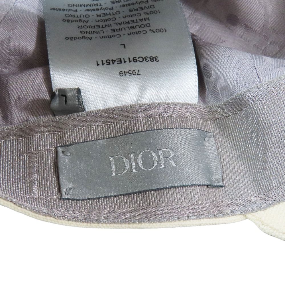 Dior Denim Tears Baseball Cap Hat Flower Logo Patch L Beige — view 8