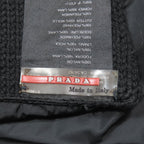 Prada Sport Reversible Nylon Knit Scarf Shawl Archive Vintage Black Sweater — view 5