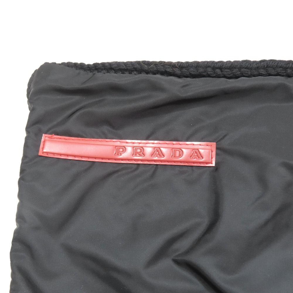 Prada Sport Reversible Nylon Knit Scarf Shawl Archive Vintage Black Sweater — view 4