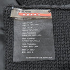 Prada Sport Reversible Nylon Knit Scarf Shawl Archive Vintage Black Sweater — view 6