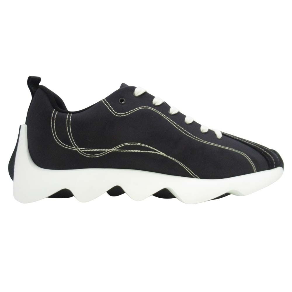 Hermes Envol Thick Sole Sneakers Stitch Nylon Canvas Shoes 41.5 Black — view 5