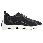 Hermes Envol Thick Sole Sneakers Stitch Nylon Canvas Shoes 41.5 Black — view 5