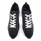 Hermes Envol Thick Sole Sneakers Stitch Nylon Canvas Shoes 41.5 Black — view 3