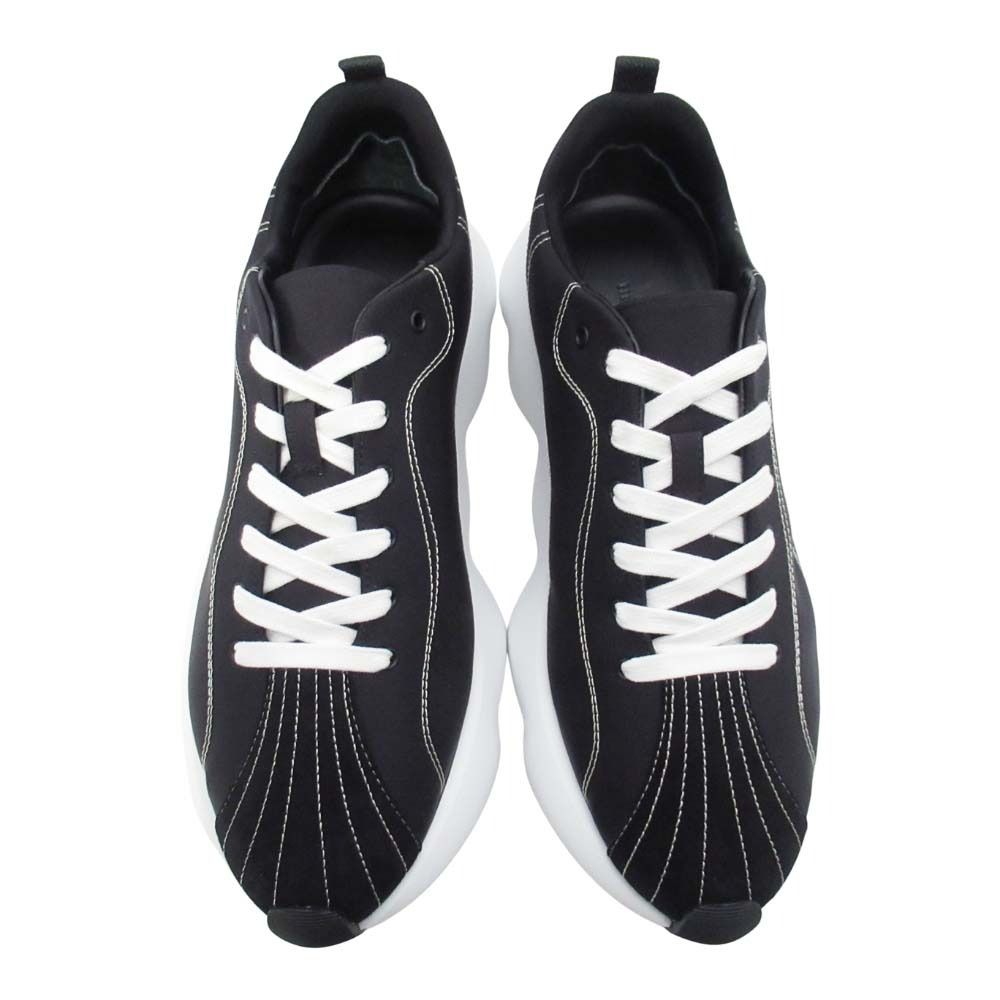 Hermes Envol Thick Sole Sneakers Stitch Nylon Canvas Shoes 41.5 Black — view 3