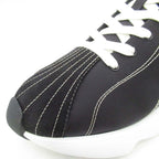 Hermes Envol Thick Sole Sneakers Stitch Nylon Canvas Shoes 41.5 Black — view 8