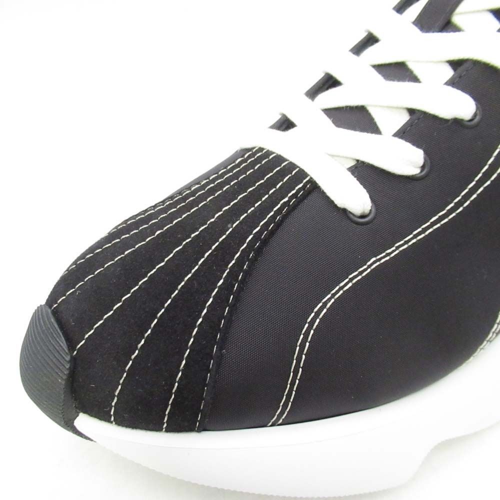 Hermes Envol Thick Sole Sneakers Stitch Nylon Canvas Shoes 41.5 Black — view 8