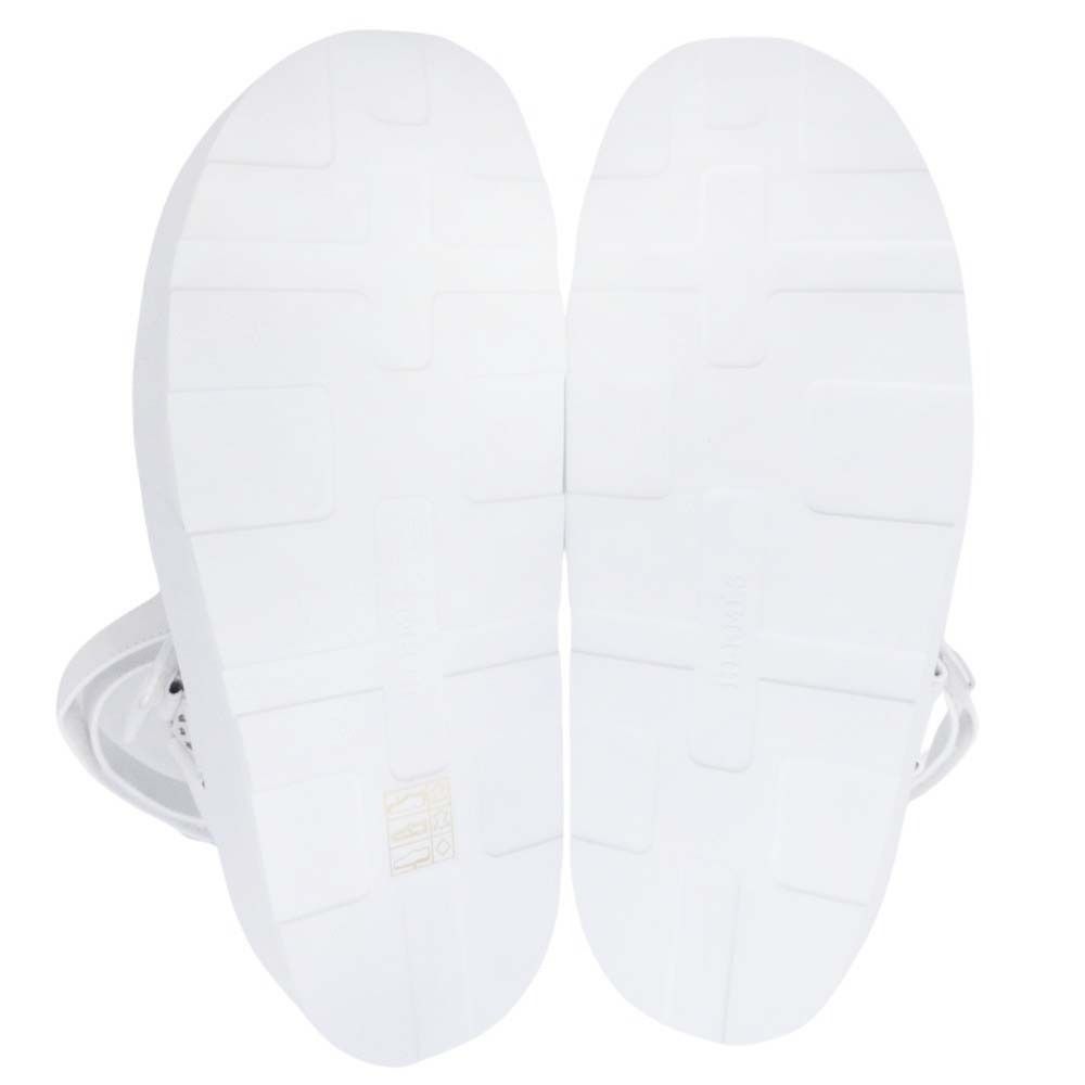 Hermes Enid Thick Sole Sandals Shoes Platform Diamant Buckle 37 White — view 5