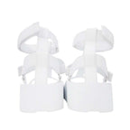 Hermes Enid Thick Sole Sandals Shoes Platform Diamant Buckle 37 White — view 4
